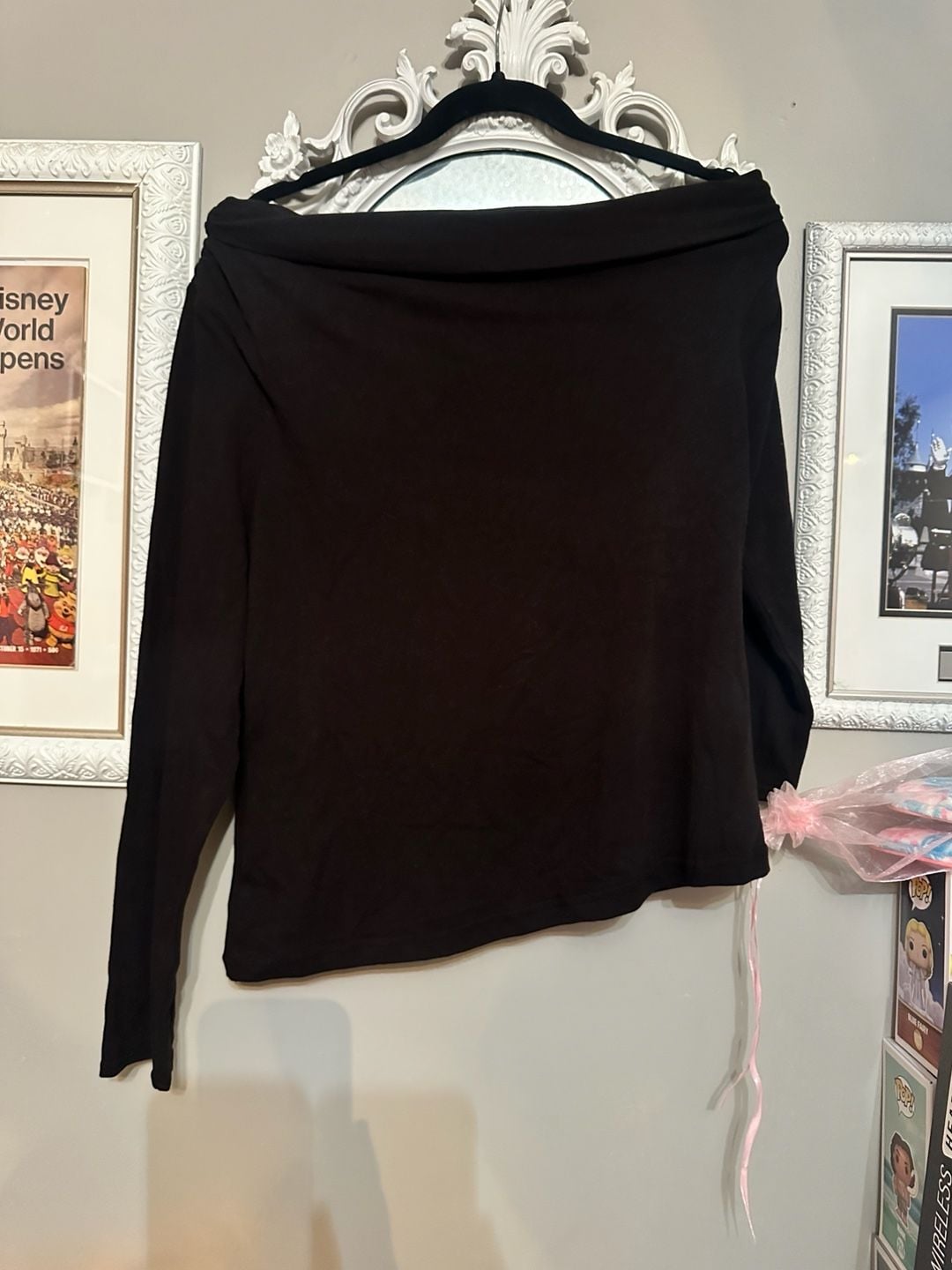 A New Day Cowl Neck Long Sleeve Top Size 1X Black 2