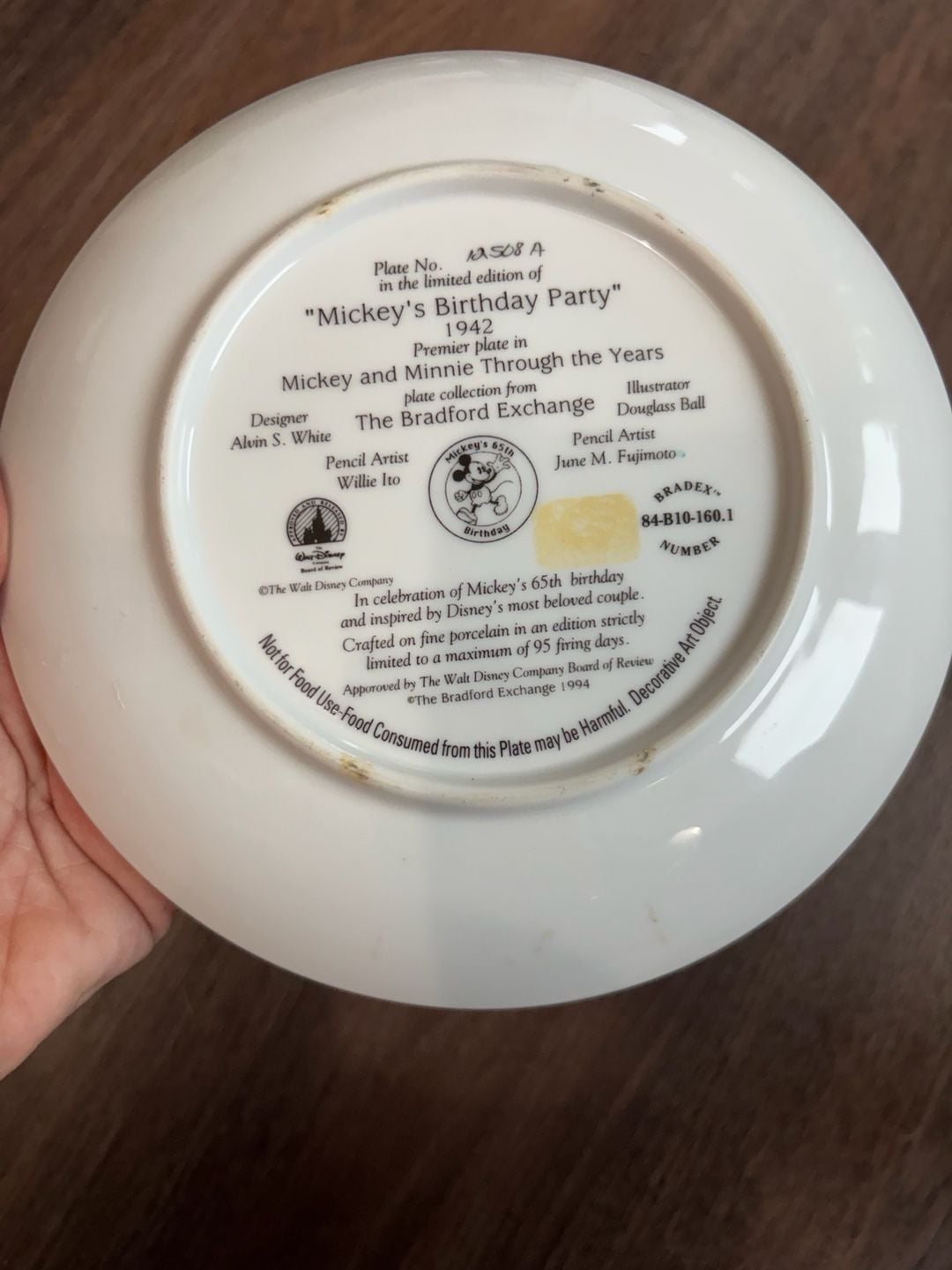 The Bradford Exchange Mickey and Minnie Through the Years Collector Plate 3