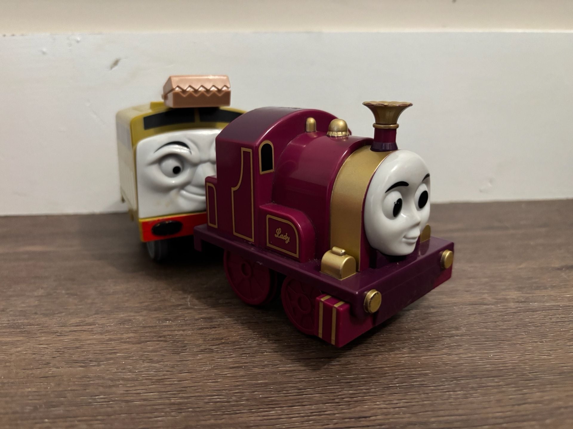 Tomy Thomas & Friends Pull Along Lady And Diesel 10 Toys Vintage 2000 1