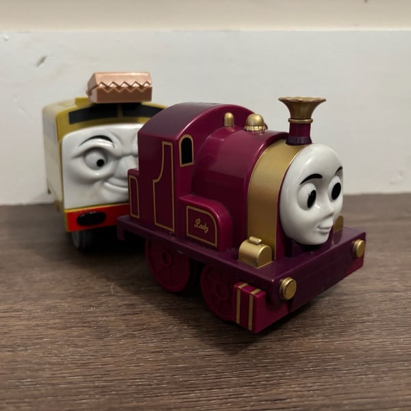 Tomy Thomas & Friends Pull Along Lady And Diesel 10 Toys Vintage 2000