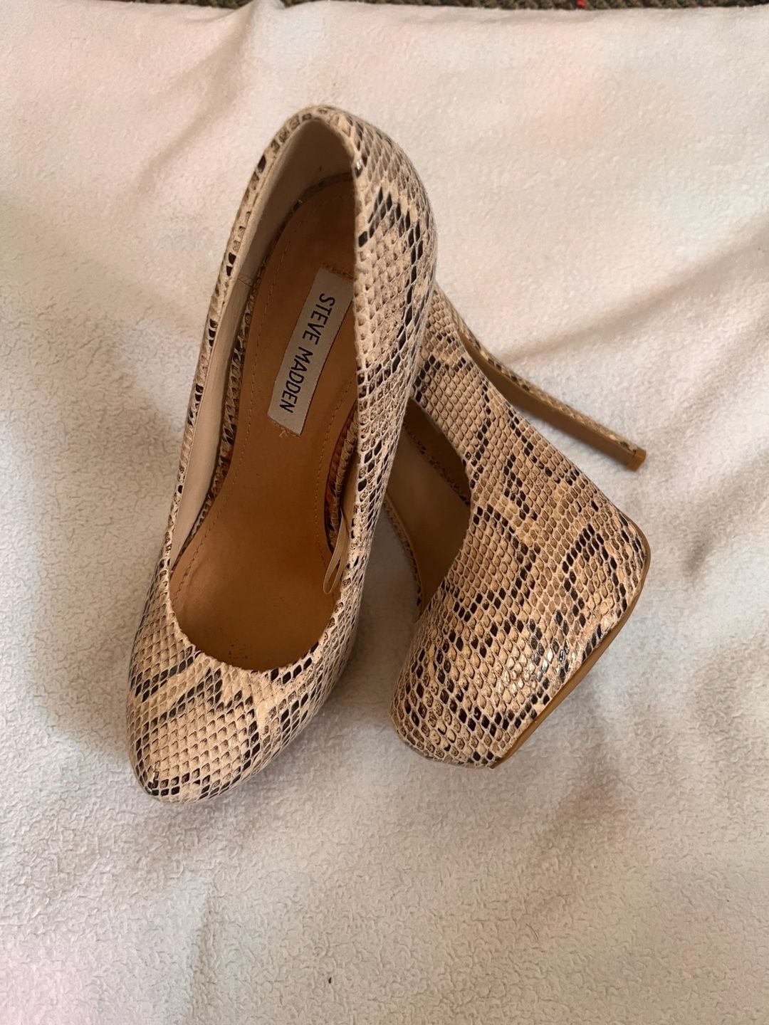 Steve Madden Snake Print Platform Stiletto Heels 2