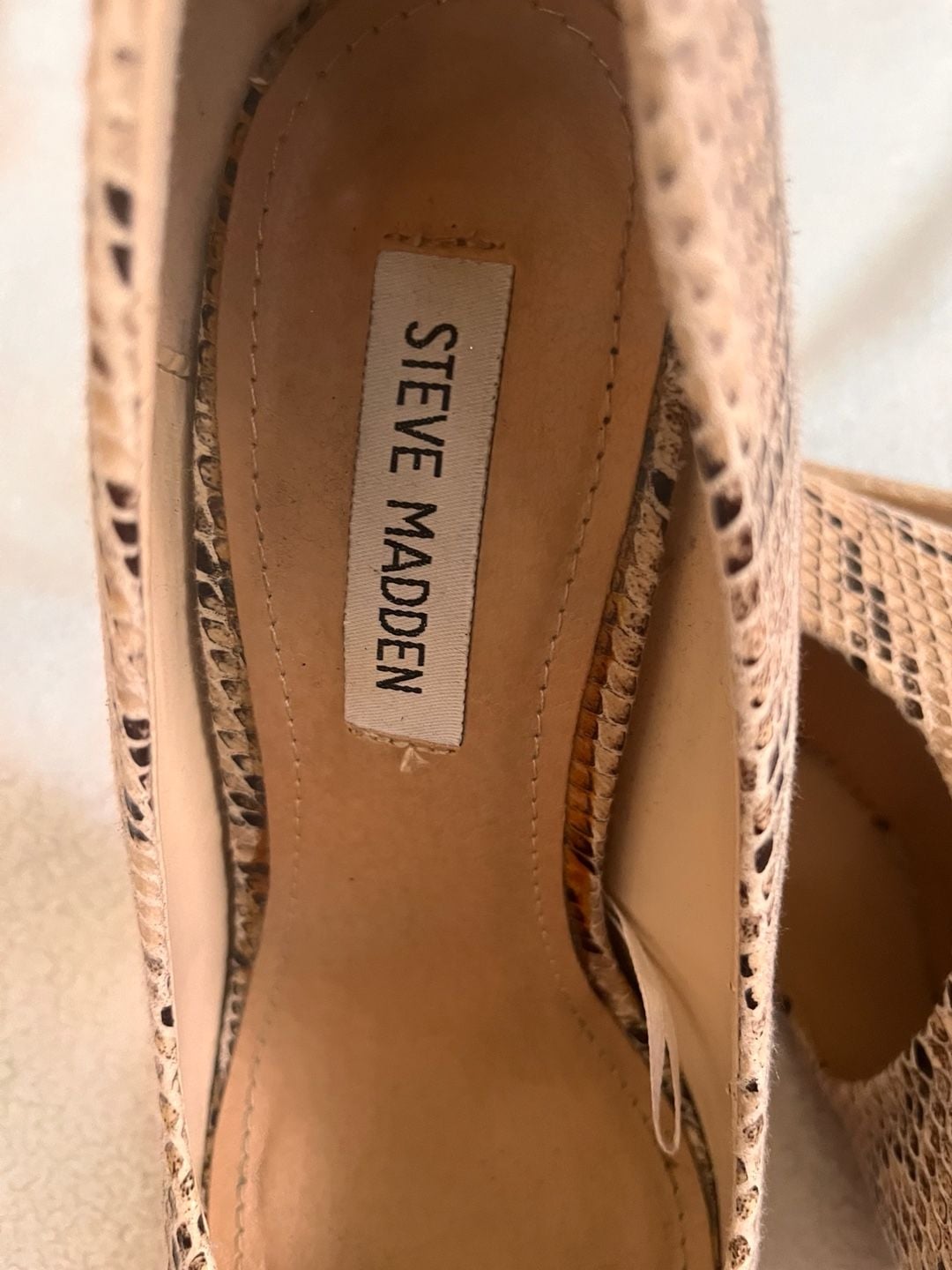 Steve Madden Snake Print Platform Stiletto Heels 4