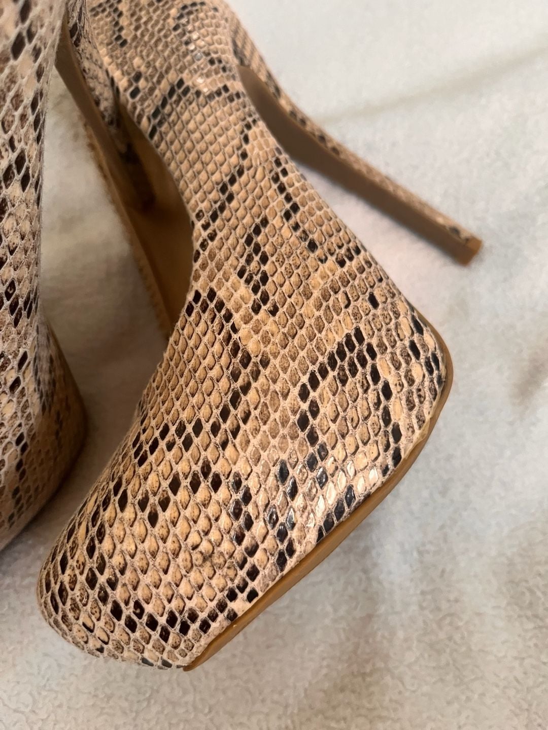 Steve Madden Snake Print Platform Stiletto Heels 5