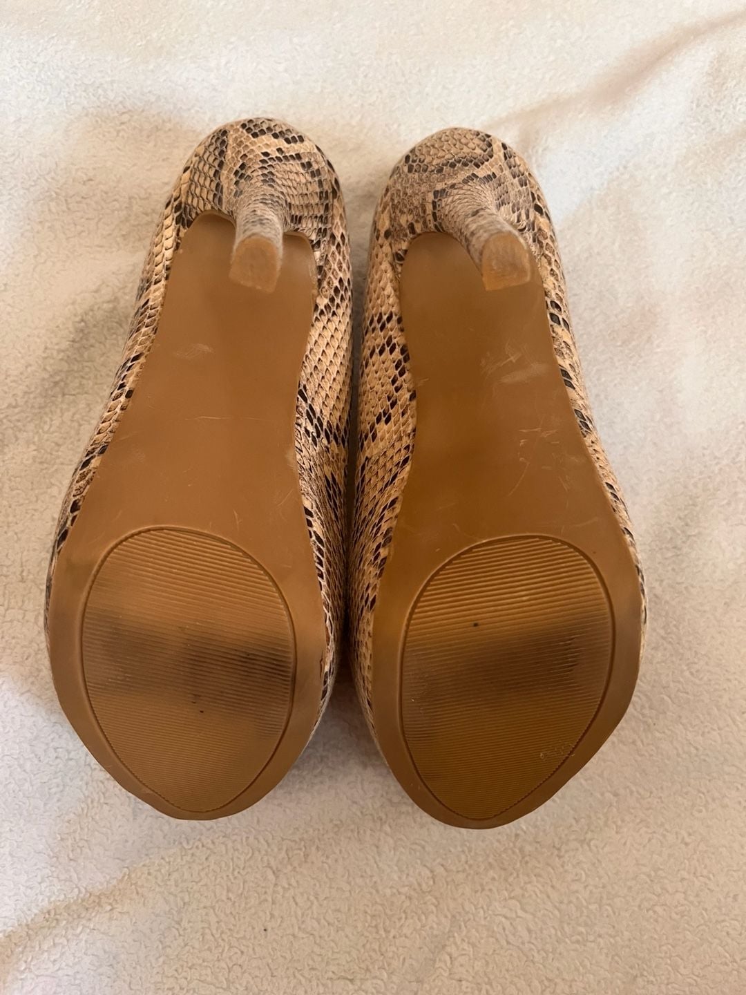 Steve Madden Snake Print Platform Stiletto Heels 7