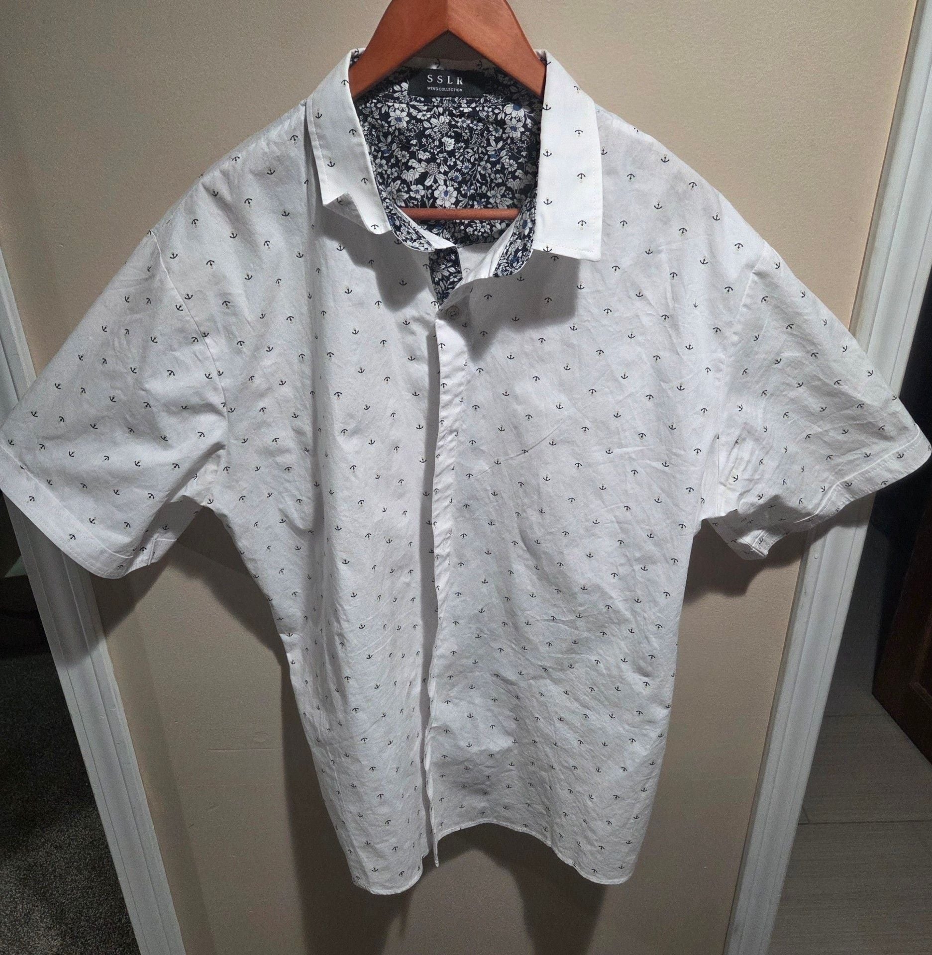 Mens Slim Fit Short Sleeve Button Down Oxford Shirt - SSLR 2