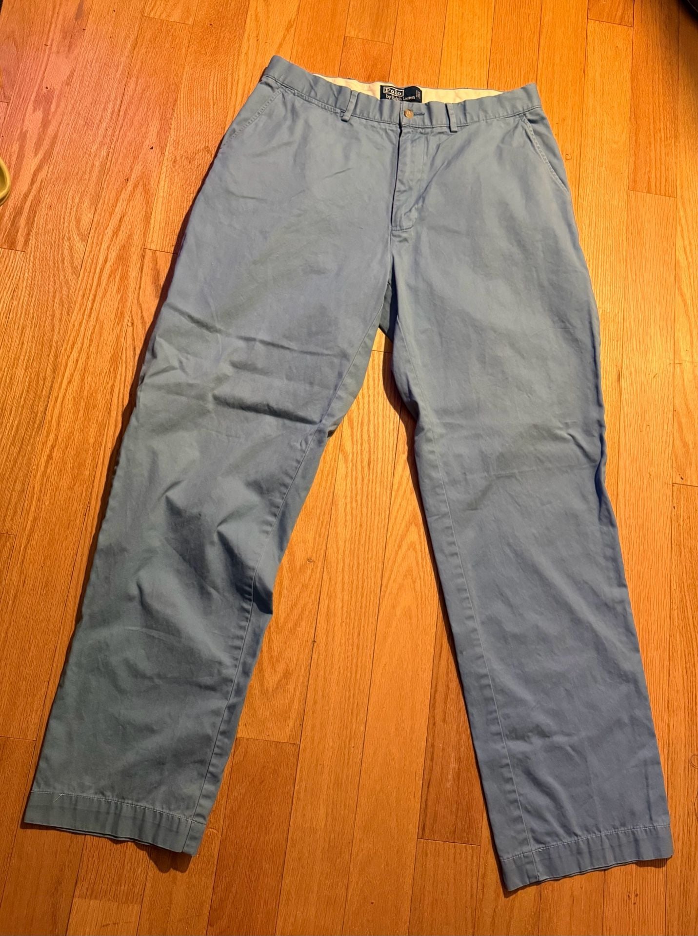 Polo By Ralph Lauren Cotton Chinos Size 34x34 Light Blue Pants 2