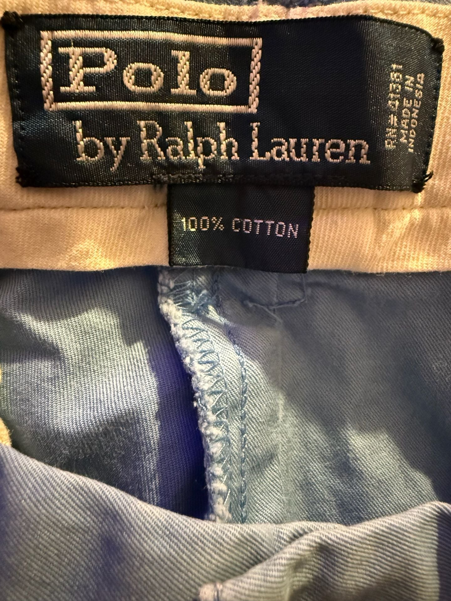 Polo By Ralph Lauren Cotton Chinos Size 34x34 Light Blue Pants 3
