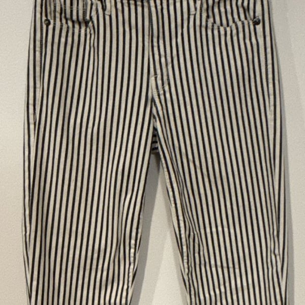 Parker Smith Jeans Size 27 Black White Striped Denim Pants