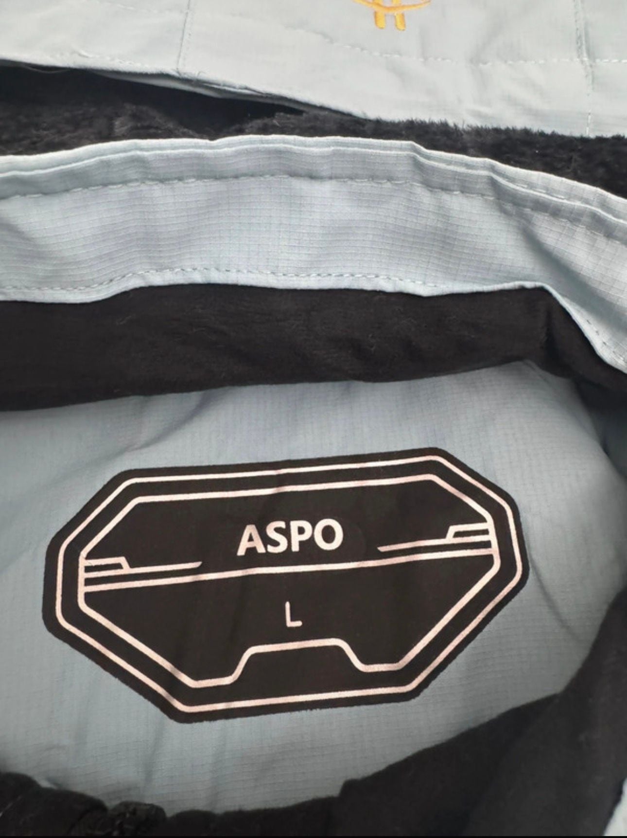 ASPO Ski Jacket Size L Light Blue Waterproof Hooded Winter Coat 10