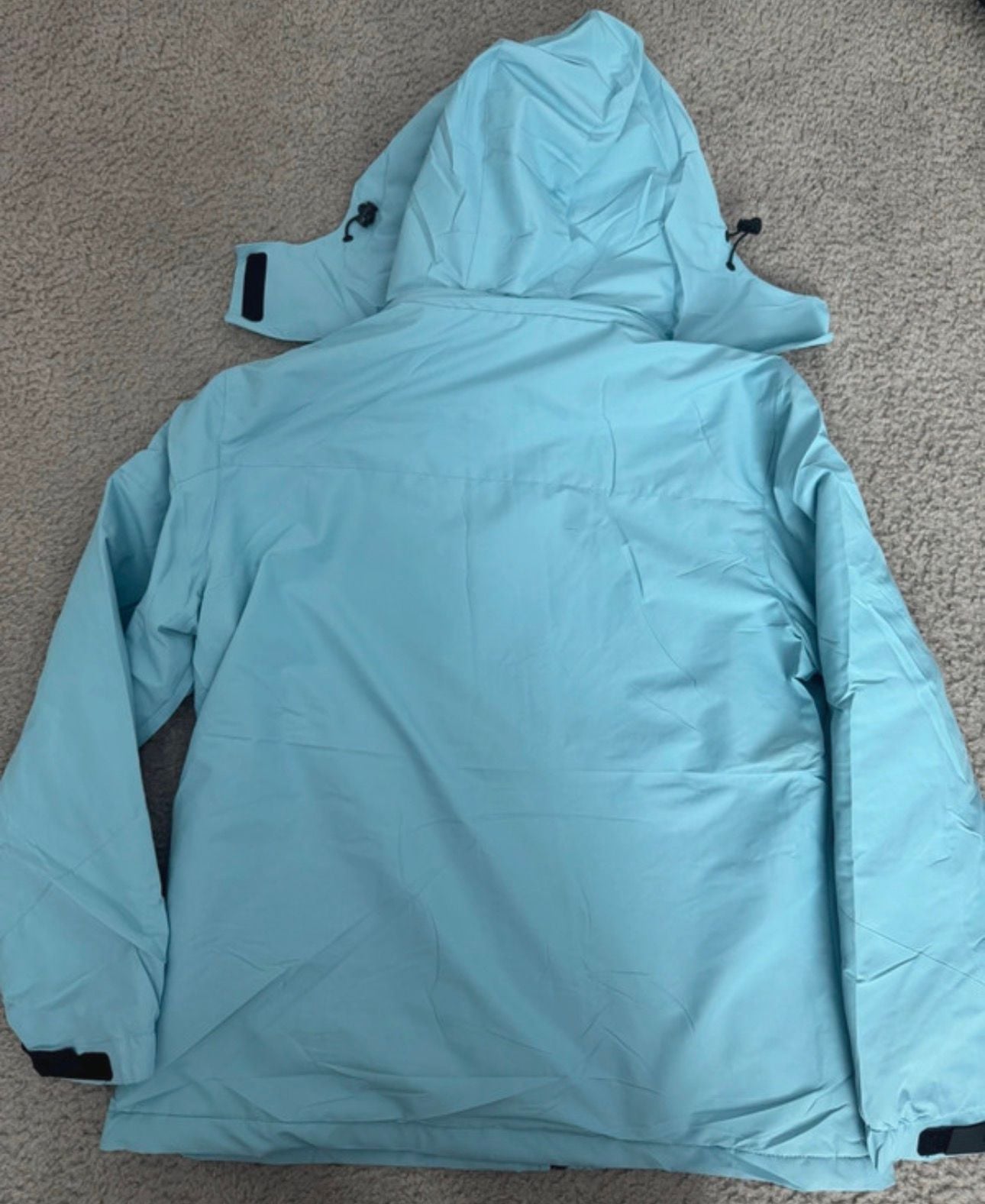 ASPO Ski Jacket Size L Light Blue Waterproof Hooded Winter Coat 11