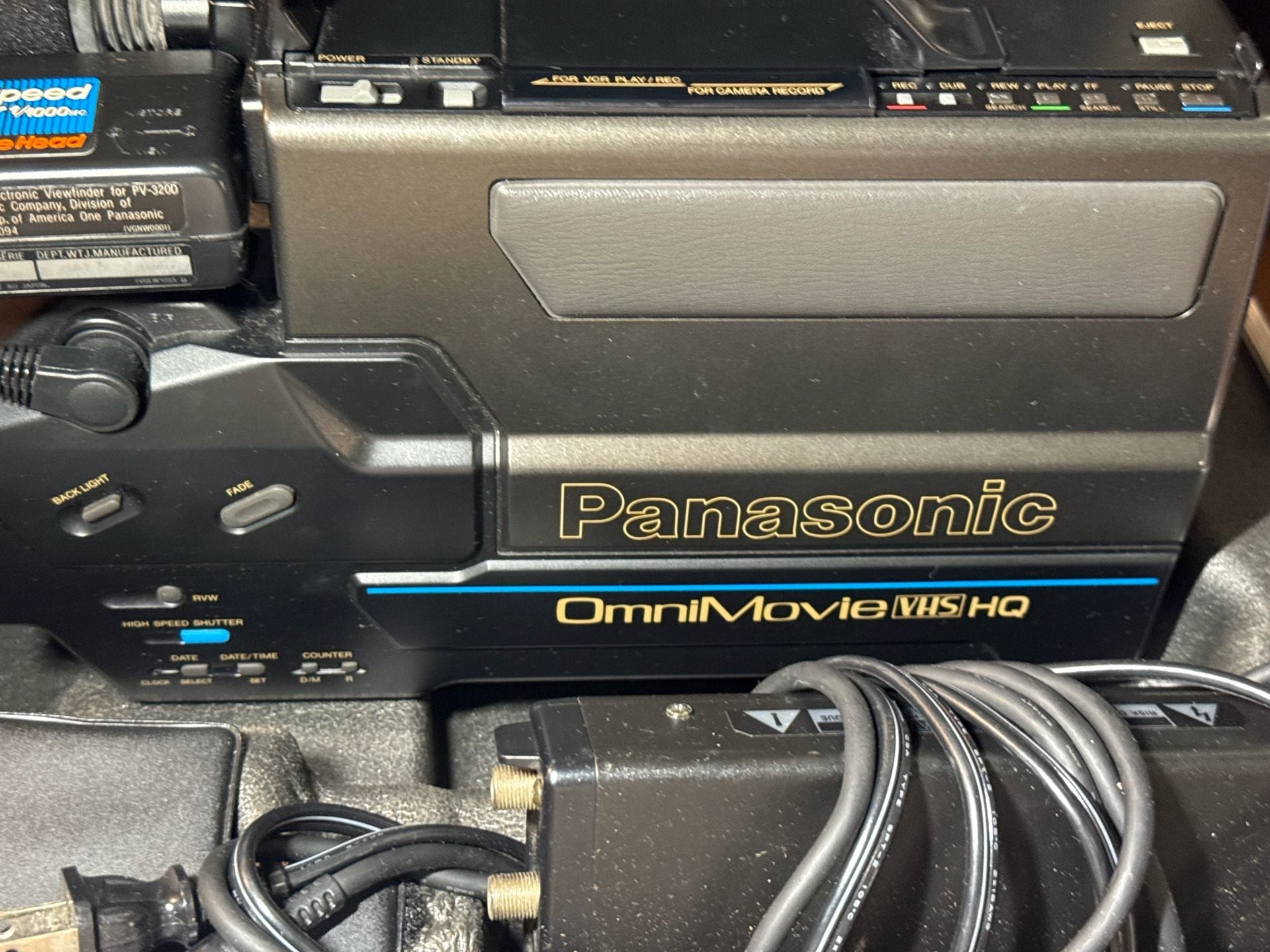 Panasonic OmniMovie VHS HQ Camcorder PV-3200 Vintage 12