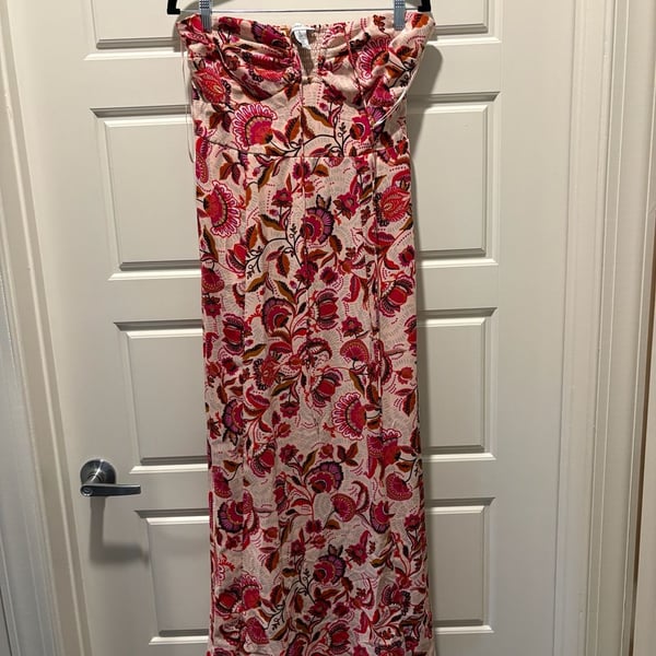 Sincerely Jules Floral Maxi Dress Size L Pink Halter