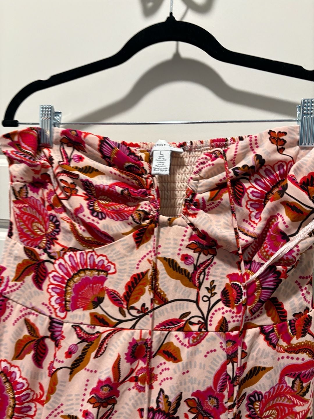 Sincerely Jules Floral Maxi Dress Size L Pink Halter 7