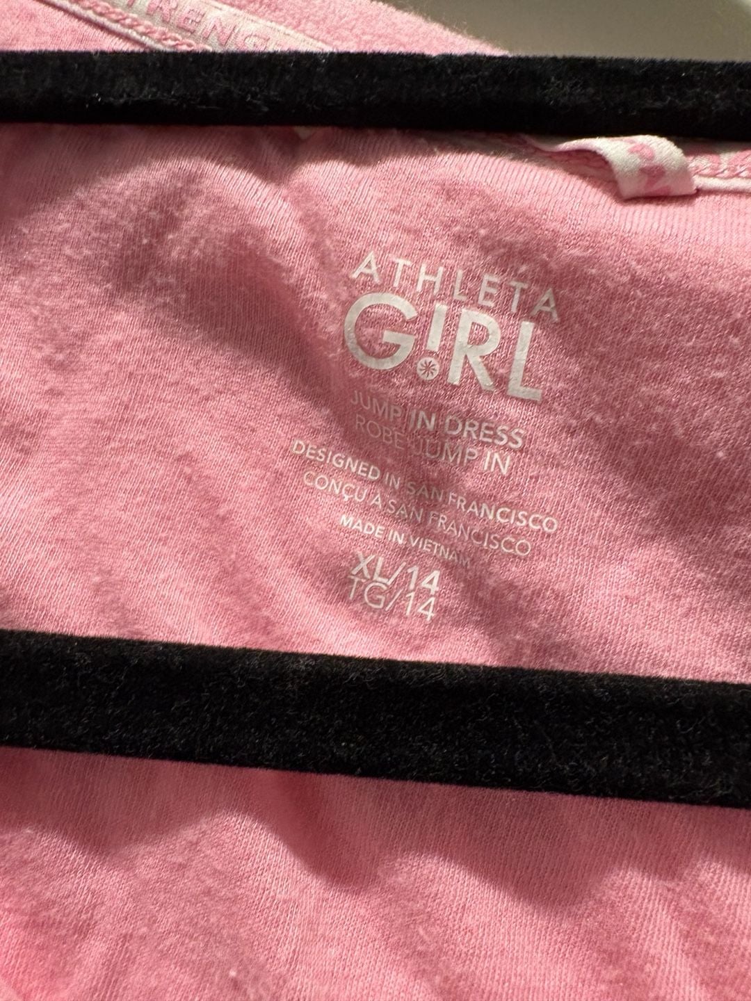 Athleta Girl Jump In Dress Size XL/14 Pink Terry Cloth Polo Cover Up 3