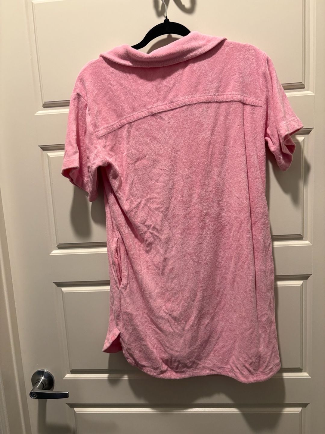 Athleta Girl Jump In Dress Size XL/14 Pink Terry Cloth Polo Cover Up 4