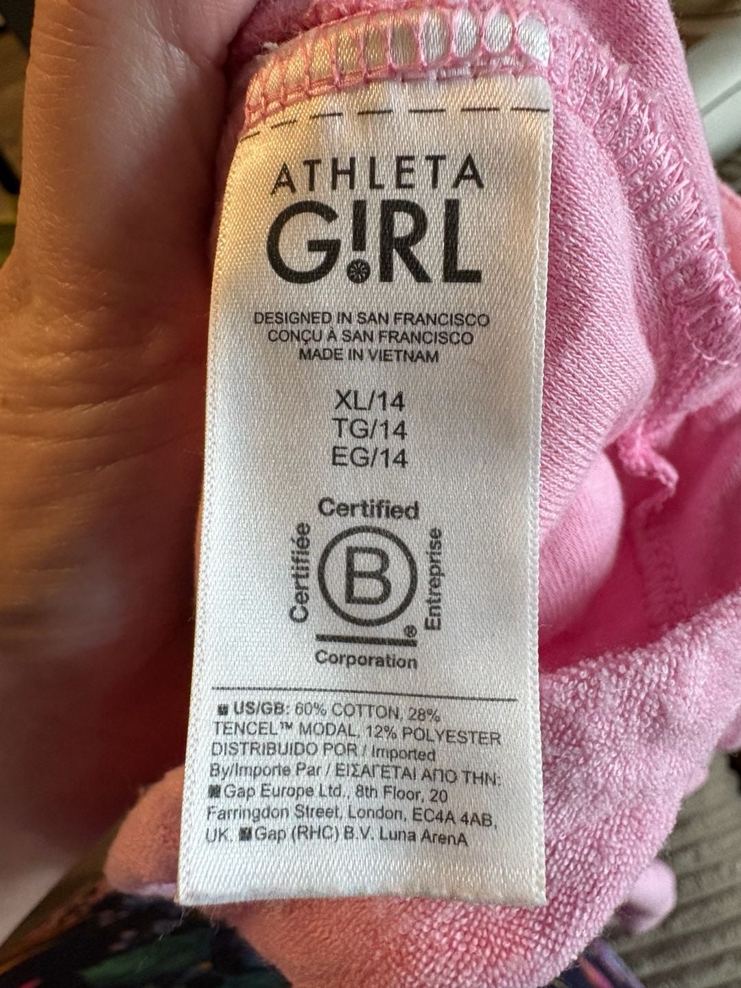 Athleta Girl Jump In Dress Size XL/14 Pink Terry Cloth Polo Cover Up 5
