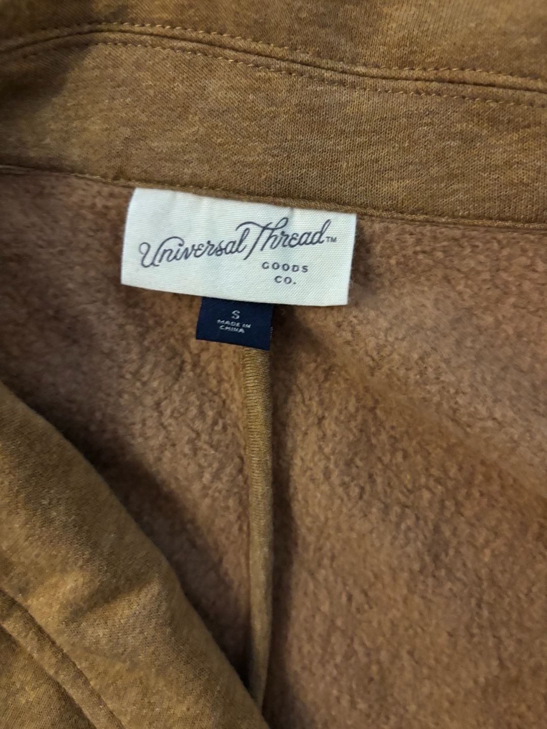 Universal Thread Slouch Blazer Size S Brown Fleece-Lined 5