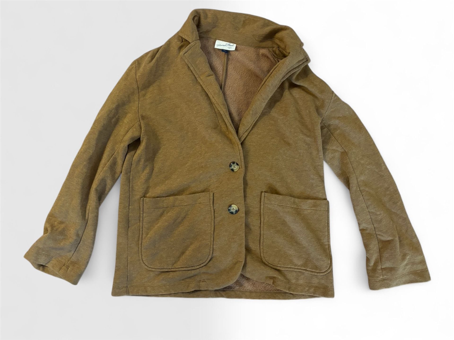 Universal Thread Slouch Blazer Size S Brown Fleece-Lined 2