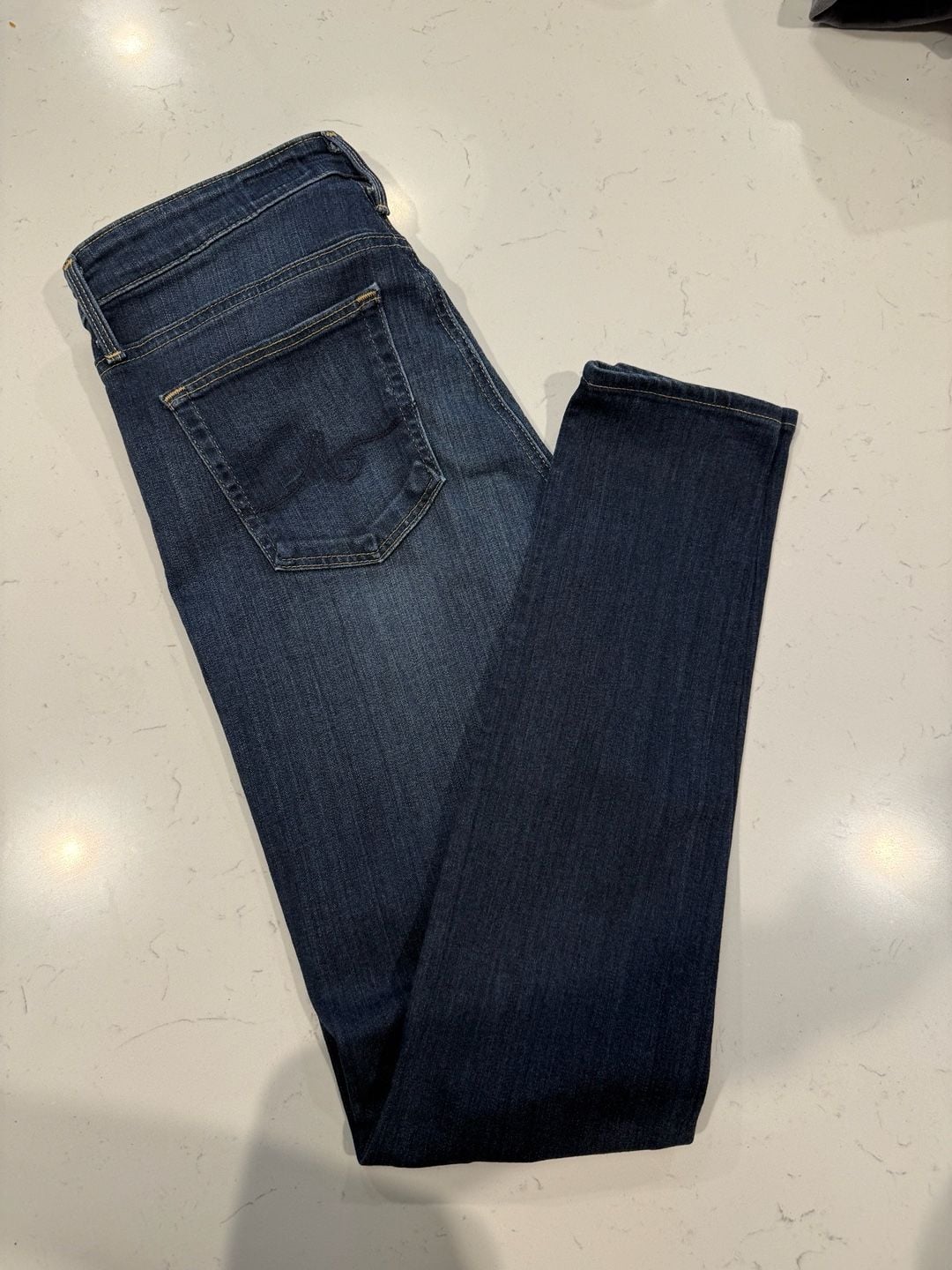 AG Jeans The Farrah Skinny Size 28R High-Rise Jeans Blue Denim 2