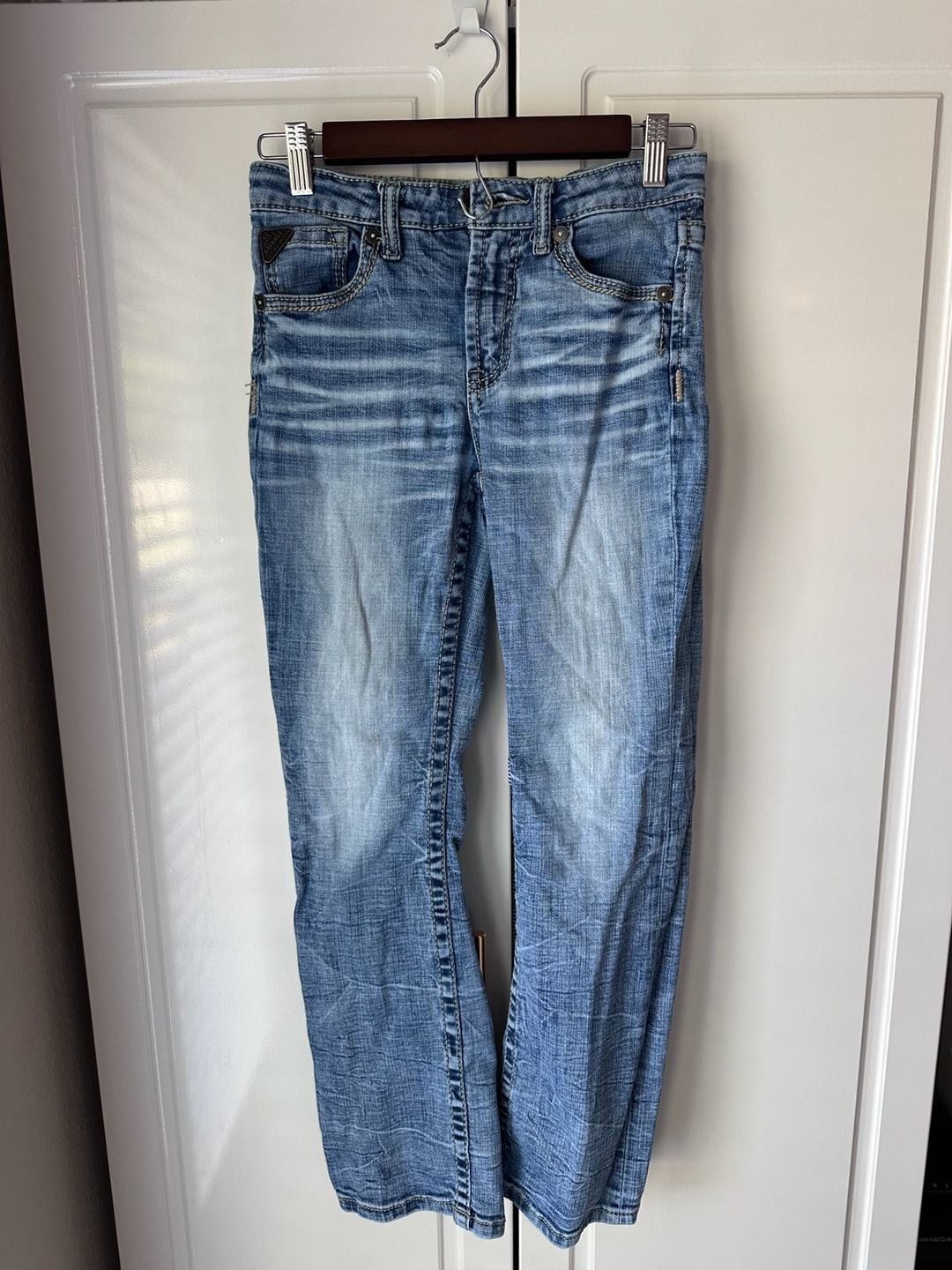 Youth Salvage Mayhem Straight Jeans Blue Distressed Denim 2
