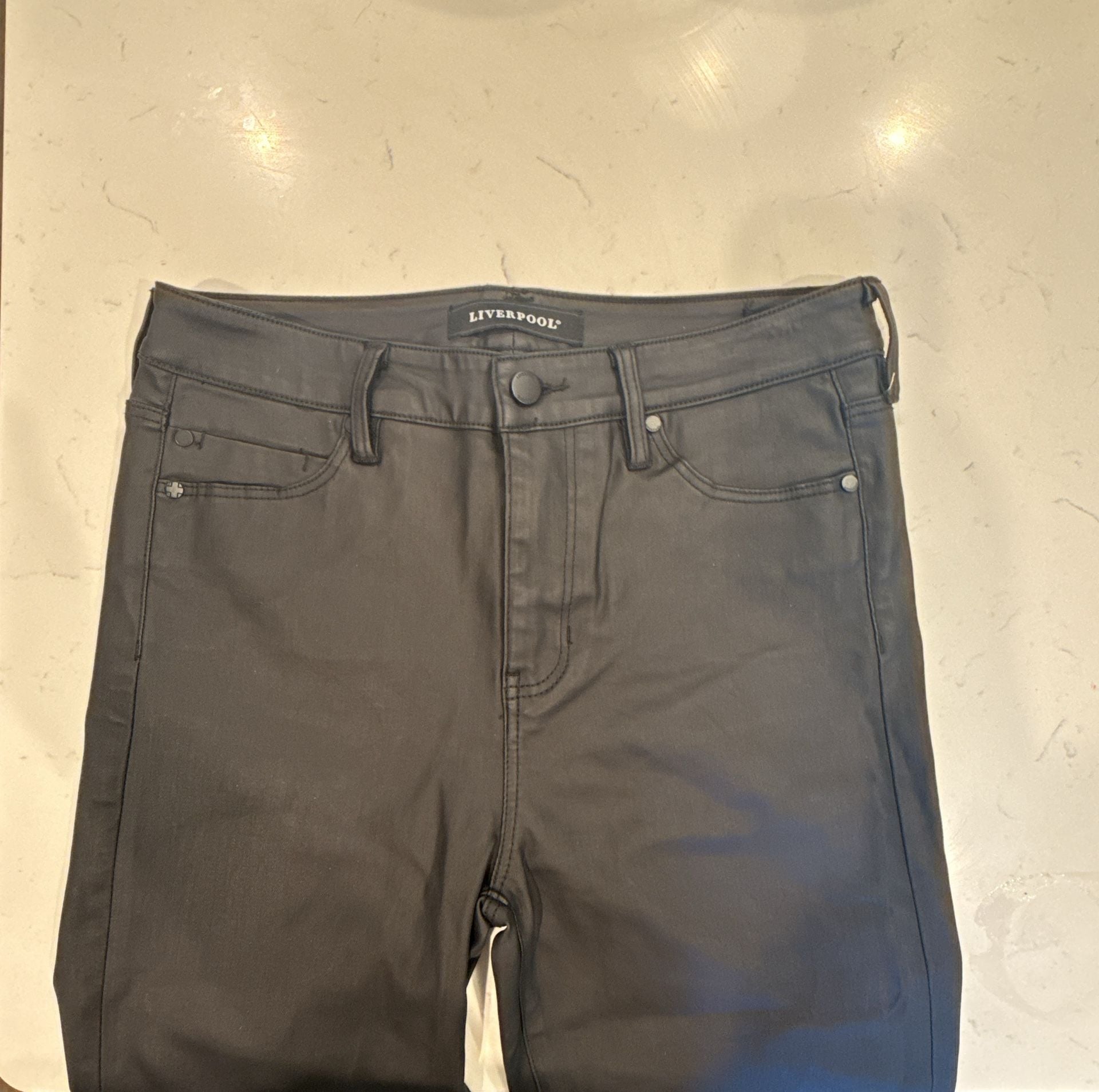 Liverpool Coated Skinny Jeans Size 8 Black 2