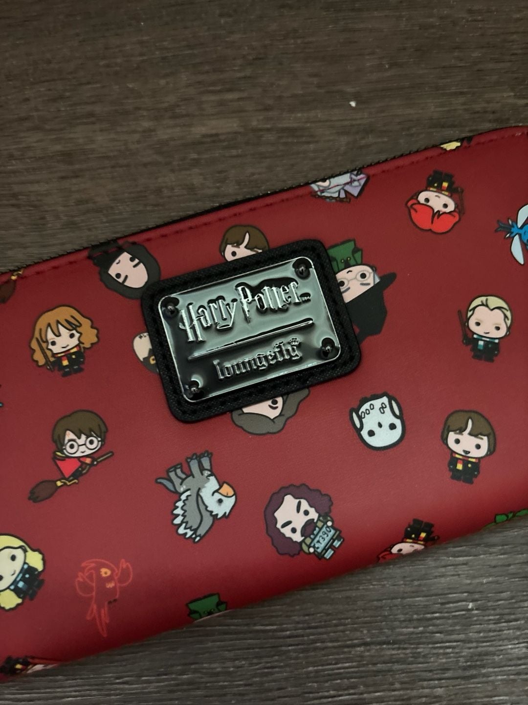 Loungefly Harry Potter Chibi Characters Zip Around Wallet Red 2