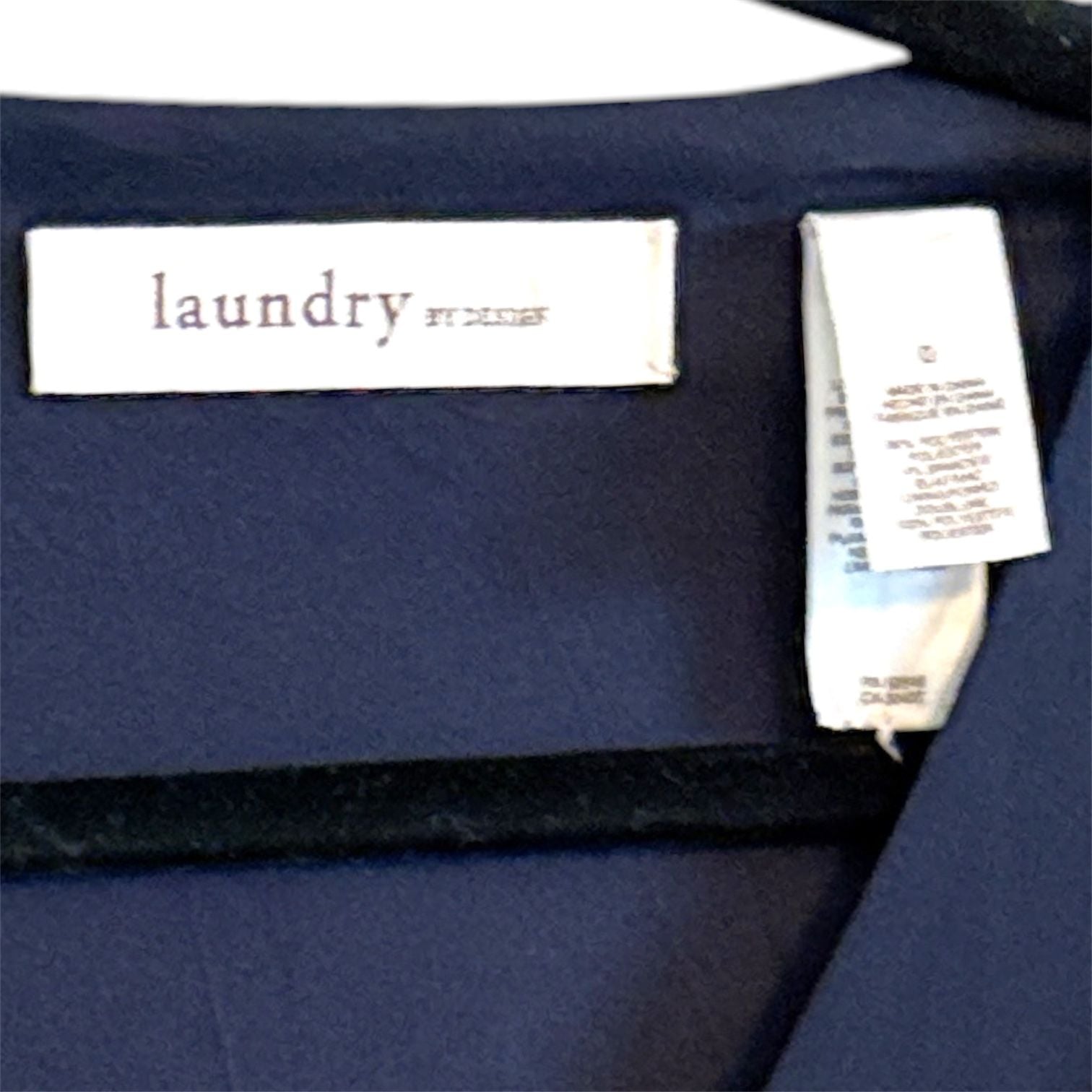 Laundry By Shelli Segal Twist Front Dress Navy Size 0 6