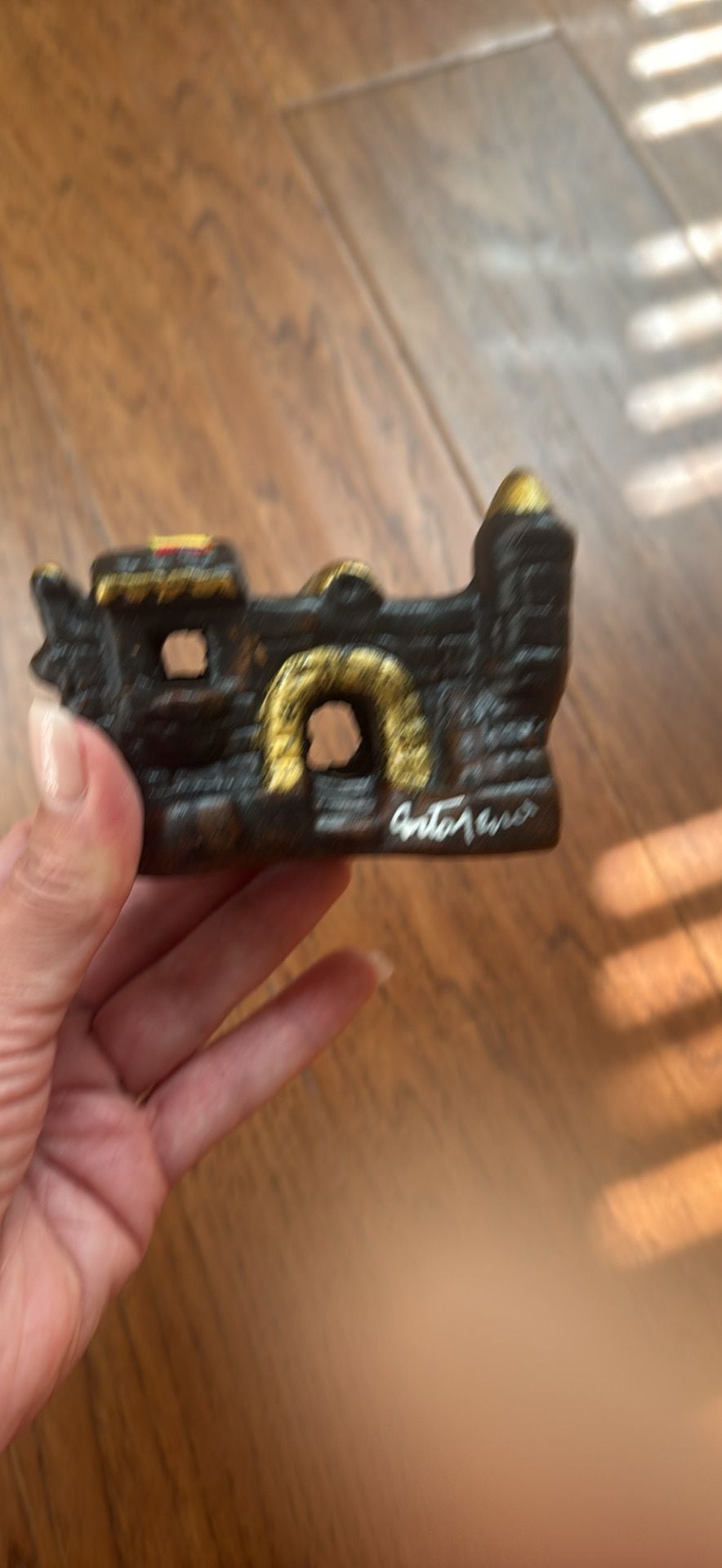 J. Carlton Miniature Ceramic Castle Figurine Hand Painted 1
