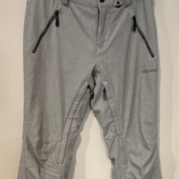 Volcom Species Stretch Snow Pants Size L Grey Modern Slim