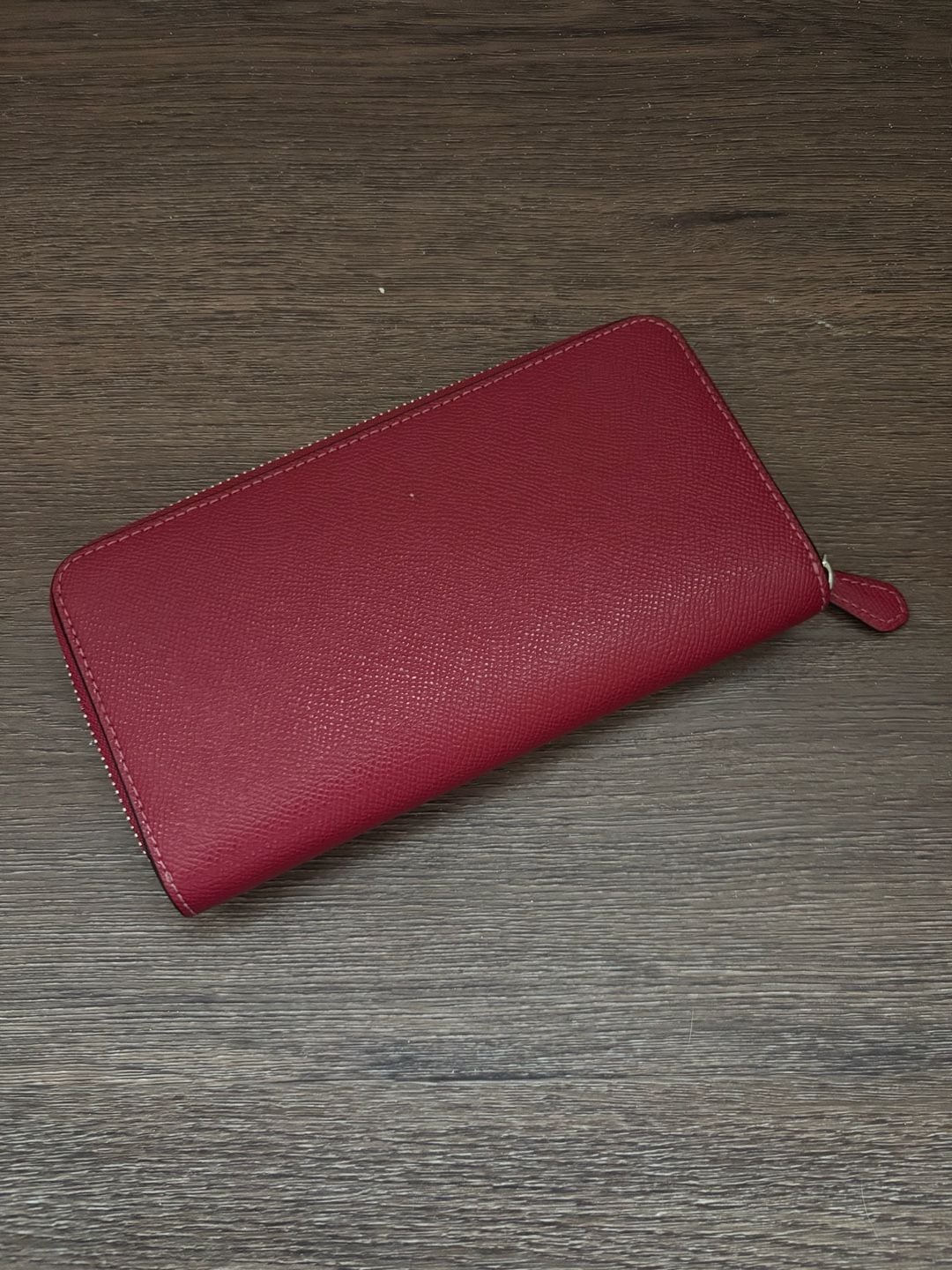 Coach Crossgrain Leather Accordion Zip Around Wallet Red 3