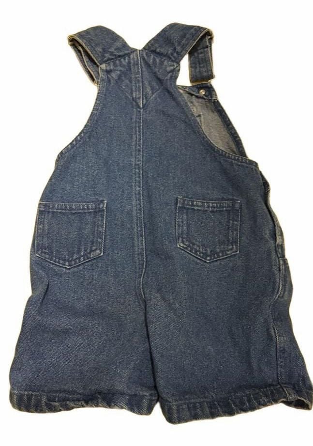 Blue's Clues Denim Shortalls Size 5T Embroidered Floral 3