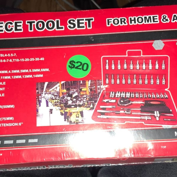 46 Piece Tool Set For Home & Auto