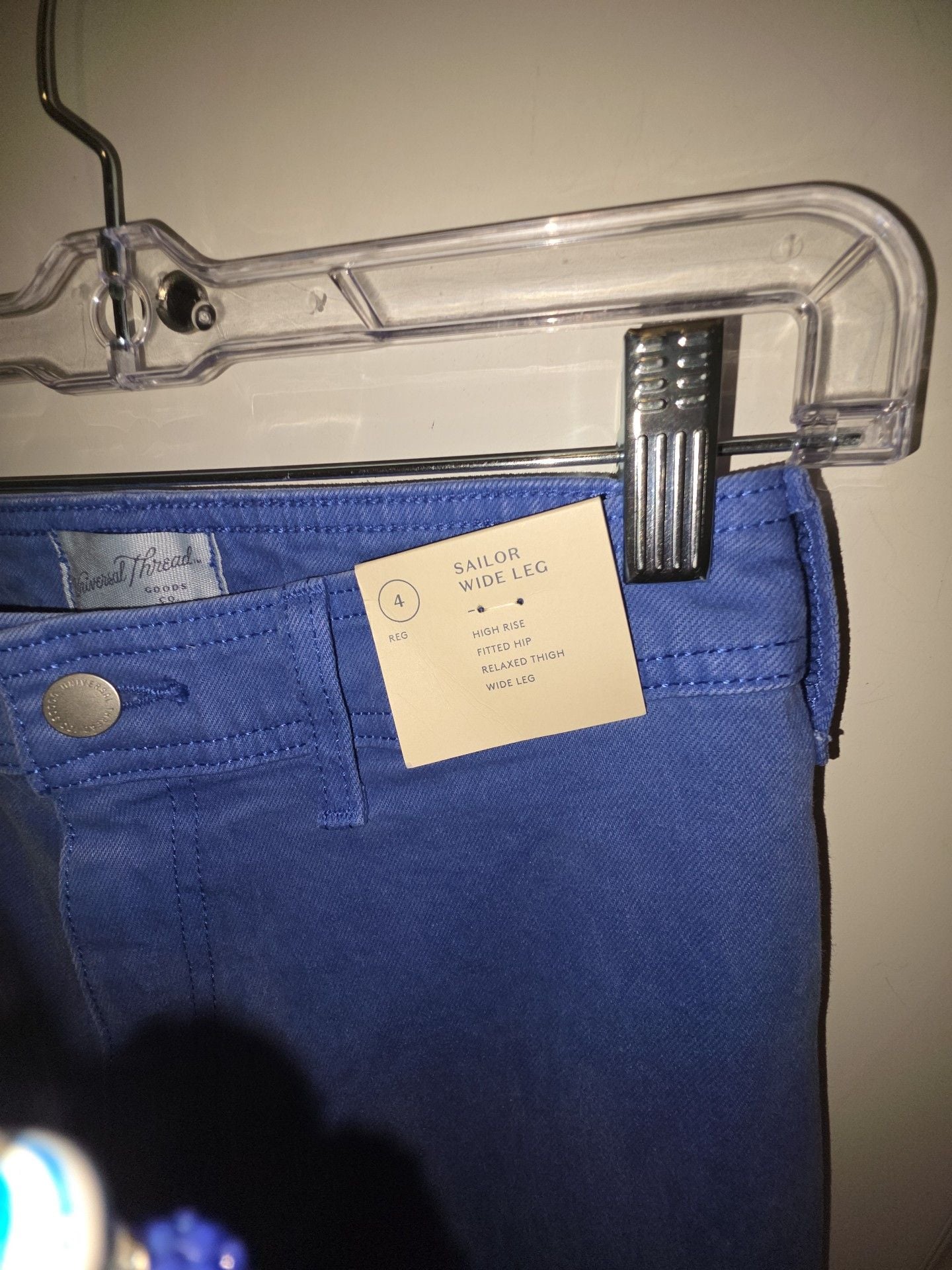 NWOT Universal Thread Sailor Wide Leg Size 4 Blue Pants 4