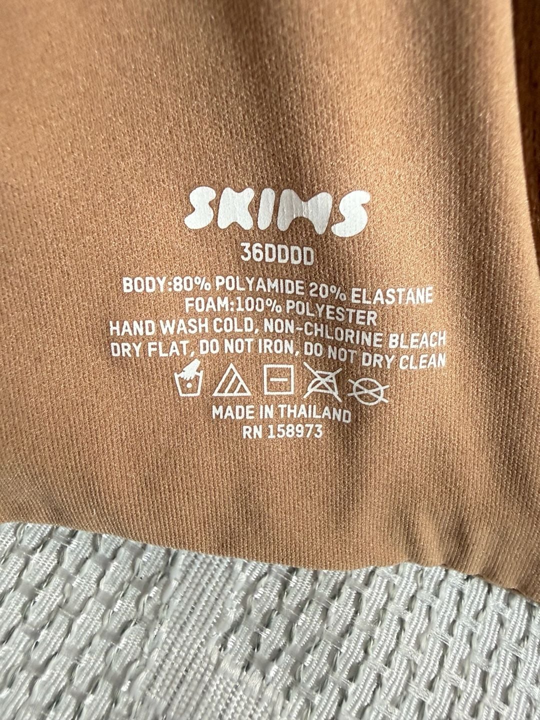 Skims Underwire Padded Bra Size 36DDDD Dark Tan 6