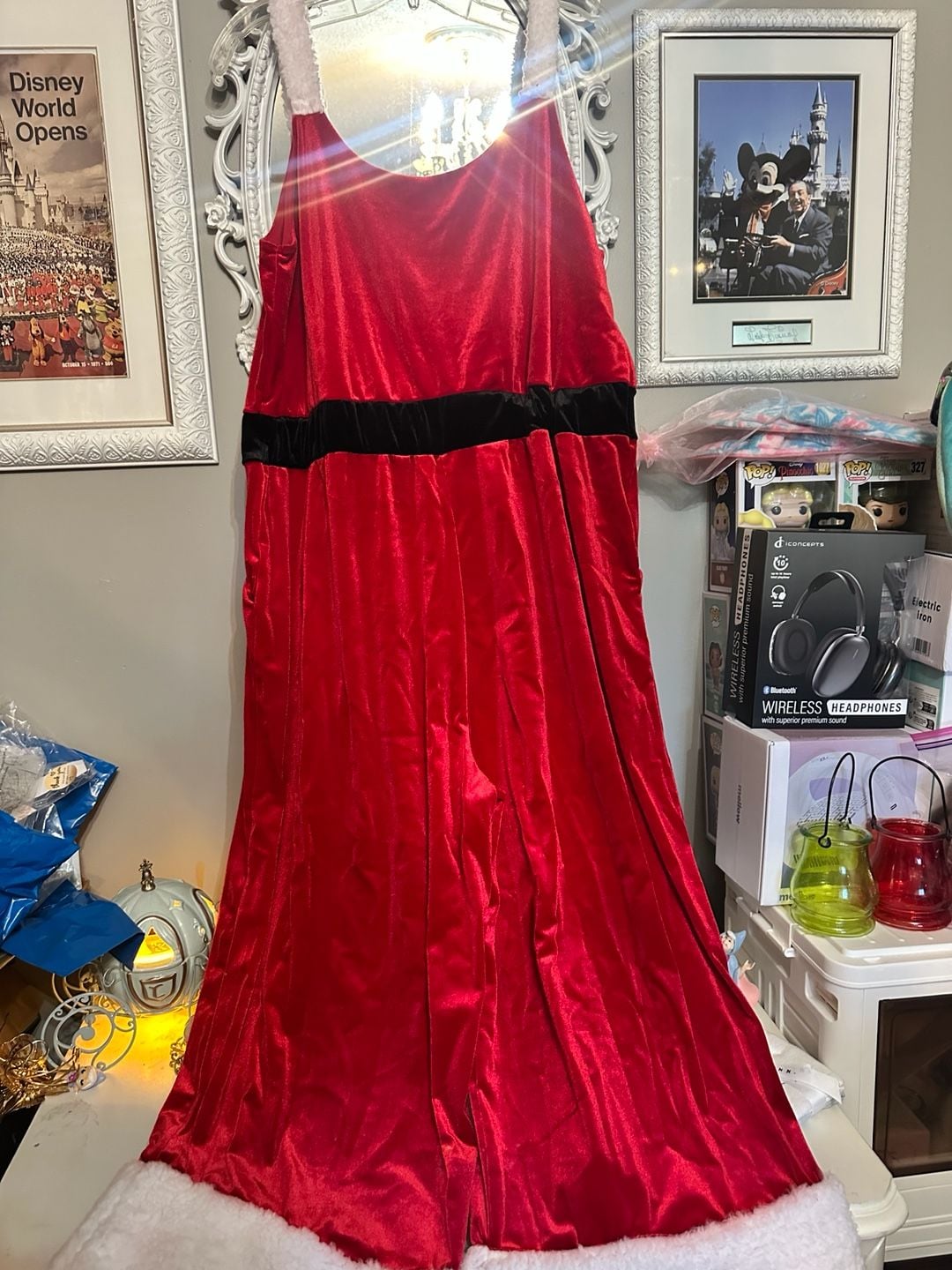 Love on a Hanger Christmas Jumpsuit Velvet Santa Costume 7