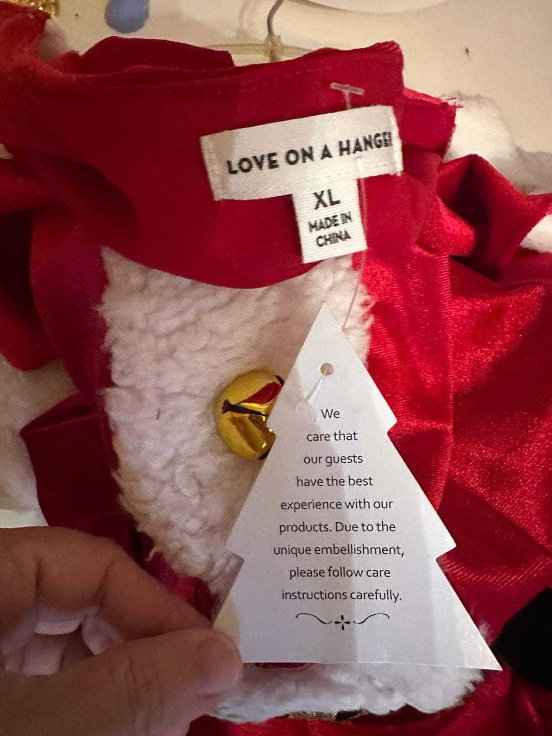Love on a Hanger Christmas Jumpsuit Velvet Santa Costume 8