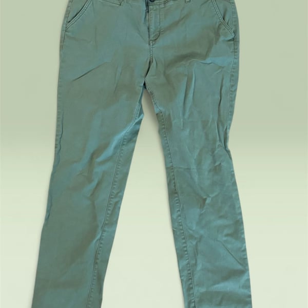 Merona Chino Pants Size 14 Green Modern Fit Cotton Stretch
