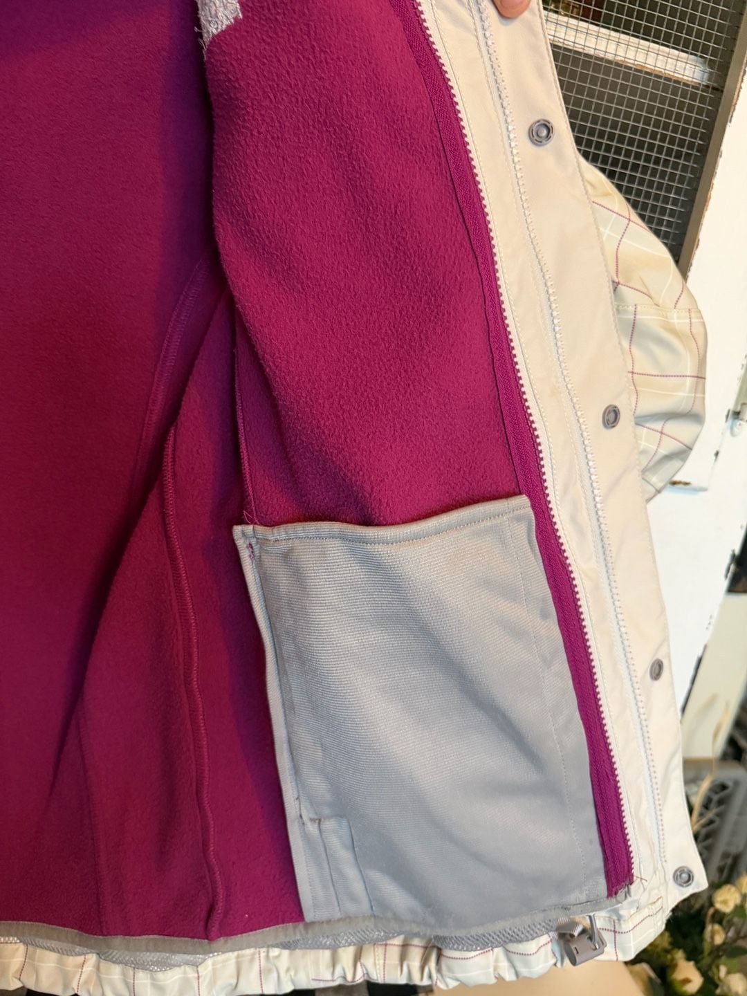 The North Face Plaid Jacket Size L (14/16) White Purple 10
