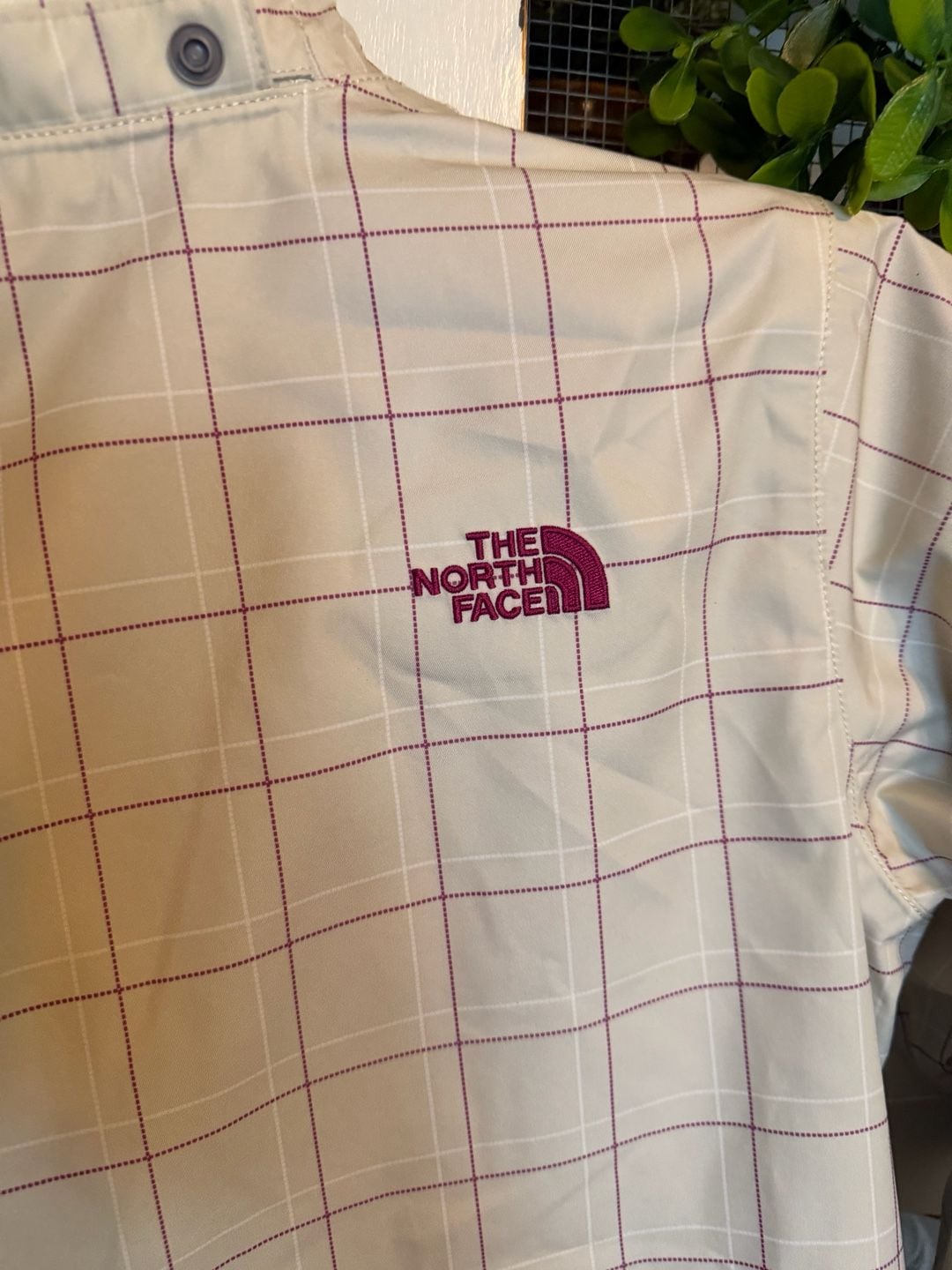 The North Face Plaid Jacket Size L (14/16) White Purple 11