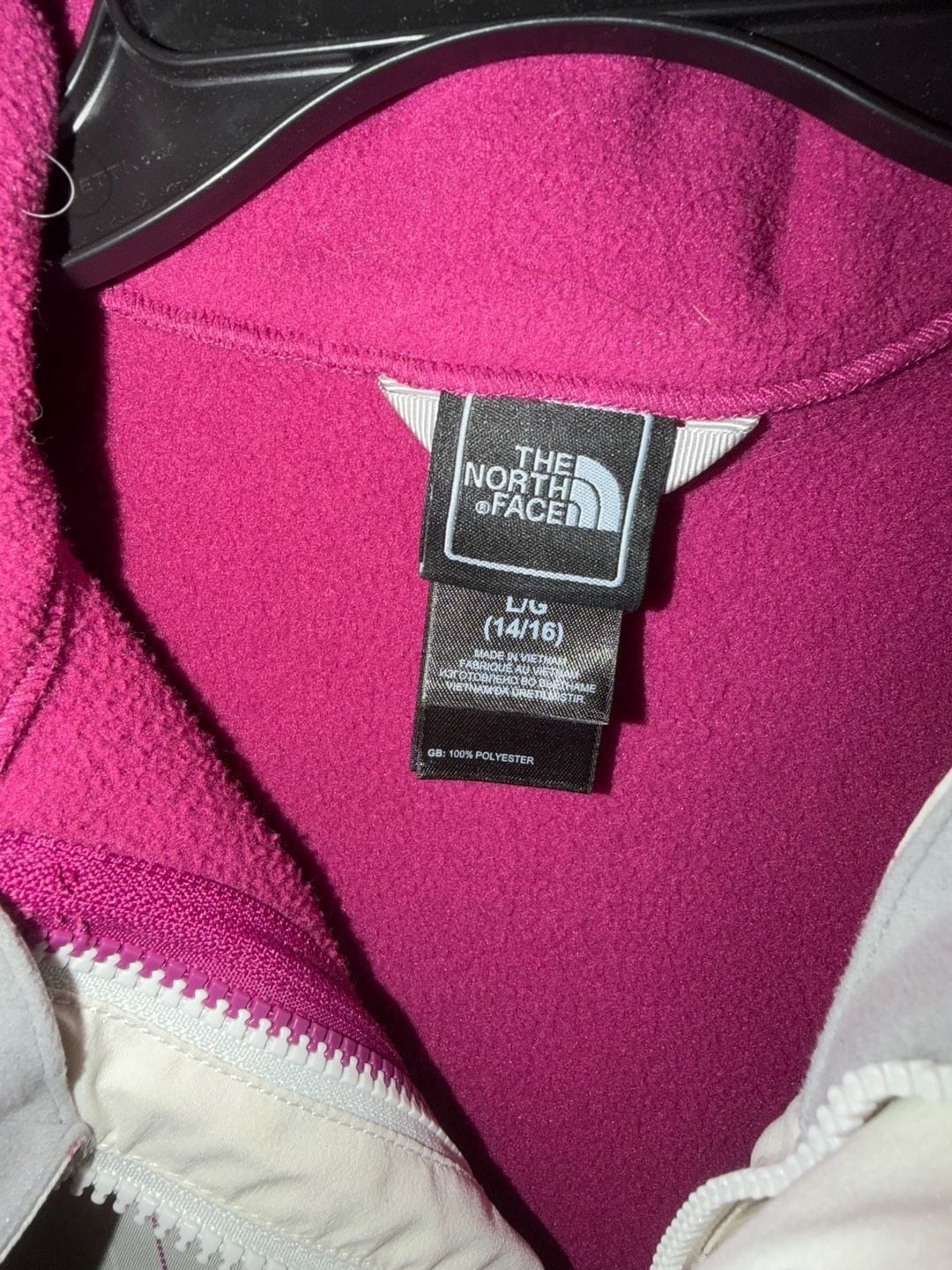 The North Face Plaid Jacket Size L (14/16) White Purple 4