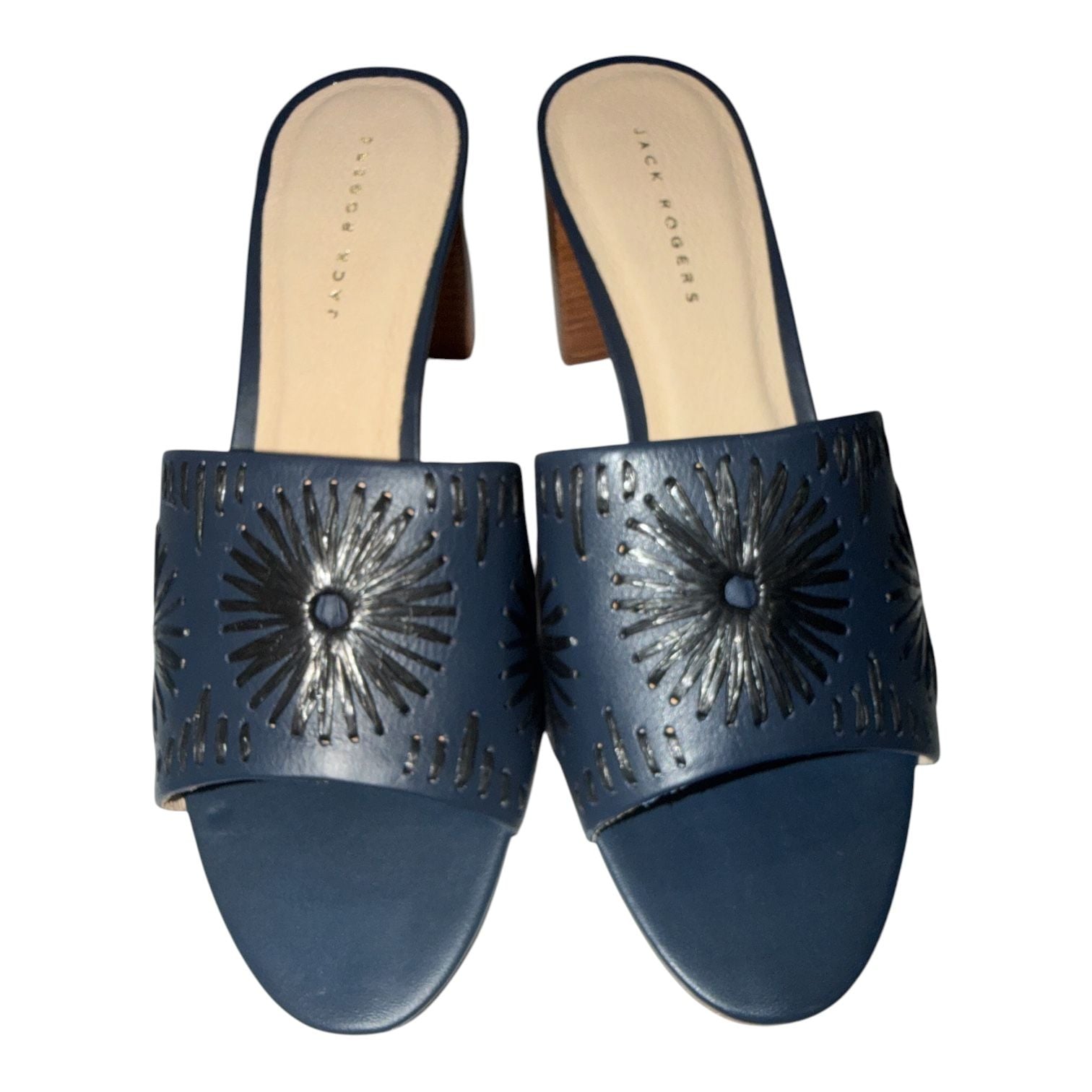 Jack Rogers Somerset Slide Sandals Size 10M Navy Blue NIB 8