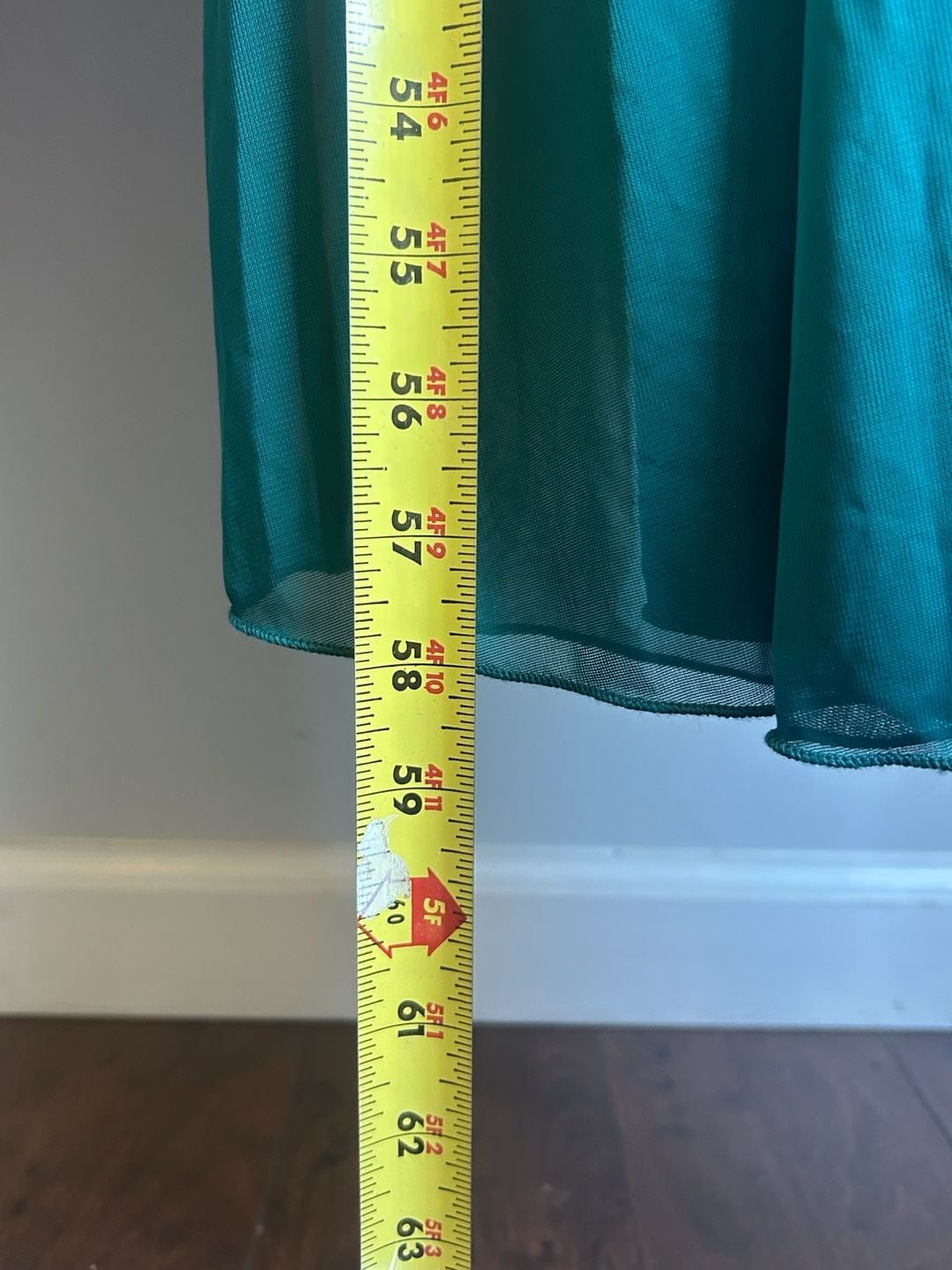 Teeze Me Beaded Waist Gown Size 1/2 Teal Green Formal Dress 8