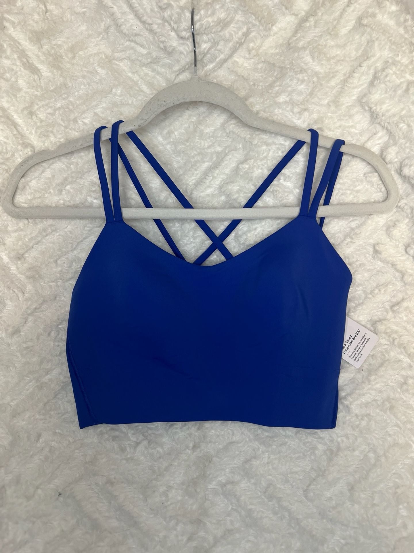 NWT Lululemon Like a Cloud Longline Bra B/C Size 8 Blue 2