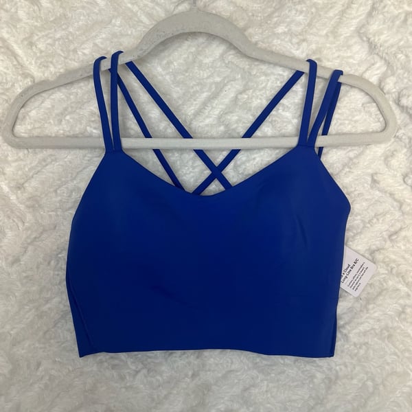 NWT Lululemon Like a Cloud Longline Bra B/C Size 8 Blue