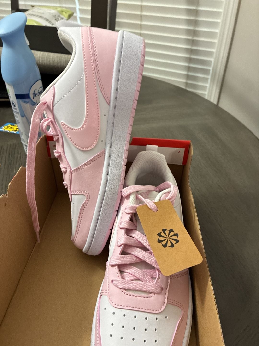 Nike Court Borough Low Recraft Size 7Y White Pink Foam Sneakers 4