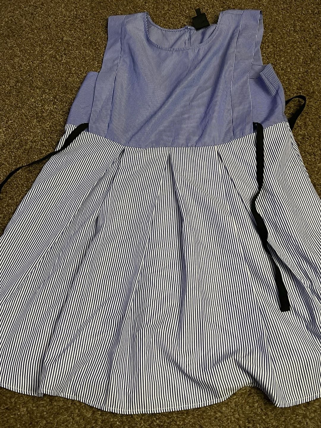 Bobeau Blue and White Striped Dress Size M 2