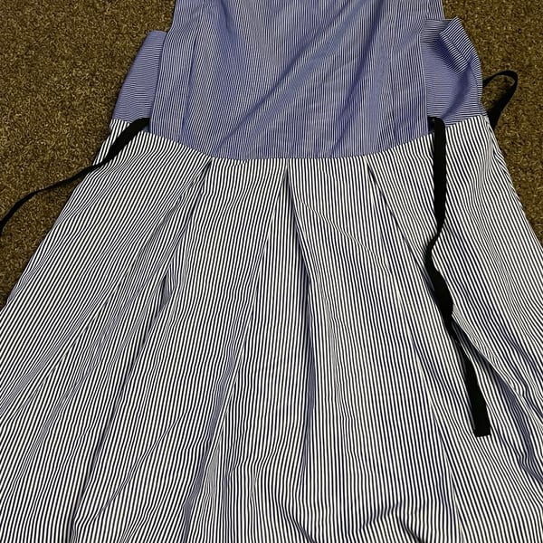 Bobeau Blue and White Striped Dress Size M