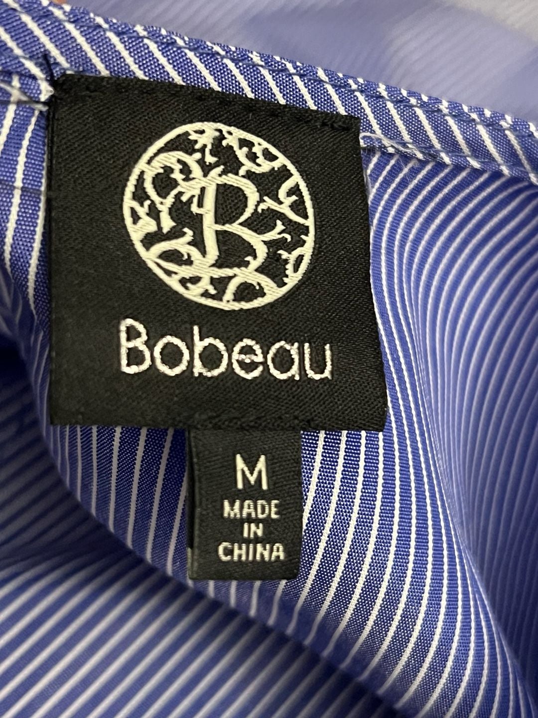 Bobeau Blue and White Striped Dress Size M 7