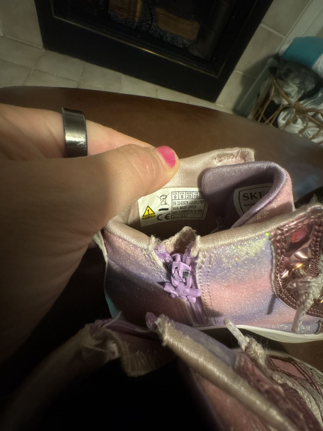 Twinkle Toes: Twi-Lites 2.0 - Dreamy Wings, black glitter high tops size 8, sparkle cowboy boots size 8 4