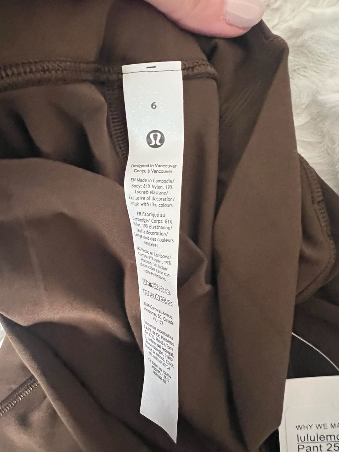 NWT Lululemon Align HR Pant 25 Pocket Size 6 Brown Nulu Leggings 6